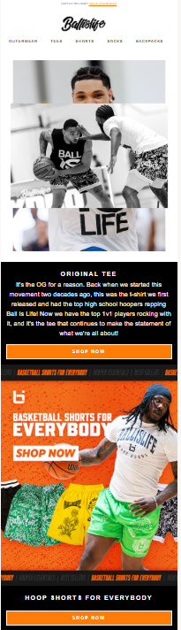 Ballislife Original Tee Email